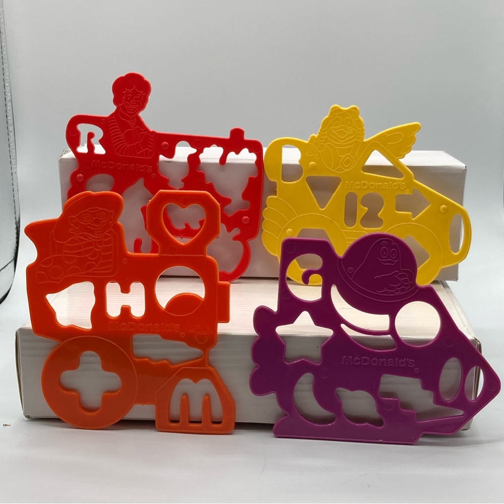 Vintage 1986 McDonald’s Happy Meal Stencils, lot of 4